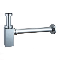 Μεταλικο Σιφωνι Τετραγωνο chrome 204