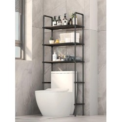   Μεταλλικο Ραφι Μαυρο Toilet Rack 738