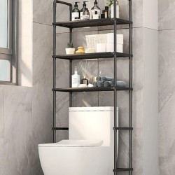   Μεταλλικο Ραφι Μαυρο Toilet Rack 738