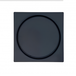 Τετράγωνη Σχάρα Ίνοξ Μαύρη 12x12 Βιδωτή