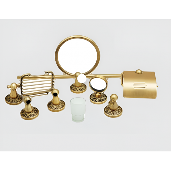 Σετ για μπάνιο 6τμχ Mπρονζέ