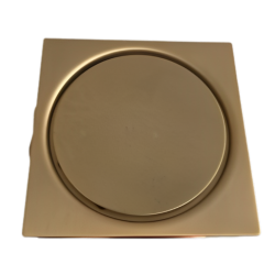 Σχάρα Δαπέδου 12Χ12 Ανοξείδωτο με κάλυμμα Brushed Gold
