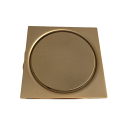 Σχάρα Δαπέδου 12Χ12 Ανοξείδωτο με κάλυμμα Brushed Gold