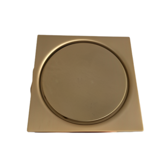 Σχάρα Δαπέδου 12Χ12 Ανοξείδωτο με κάλυμμα Brushed Gold