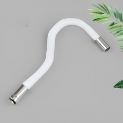 Εύκαμπτο Σιλικονούχο Ρουξούνι 3/4 χρώματος Λευκό