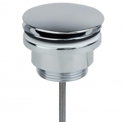 Βαλβίδα Νιπτήρα Chrome Universal Τύπου Click-Clack Με/Χωρίς Υπερχείλιση