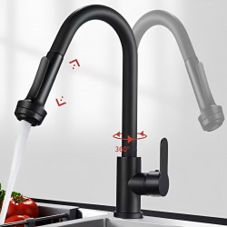 Μπαταρία Κουζίνας  Ντουζ Inox Heavy Μαύρo Bonken HT-1200