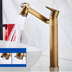 Μπαταρία Νιπτήρα Bronze Ψηλή Σπαστή Retro Bonken HT-1444