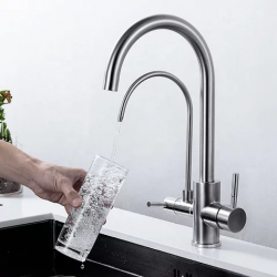 Μπαταρία κουζίνας τριοδη stainless 304 Ανοξειδωτη 