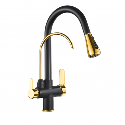 Τρίοδη Μπαταρία Κουζίνας Gold-Black Bonken HT-1664