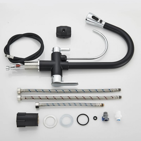 Τρίοδη Μπαταρία Κουζίνας Black-Chrome Bonken HT-1664