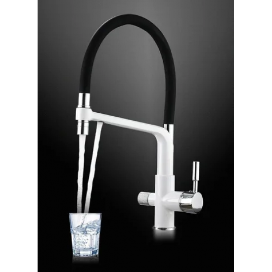 Τριοδη Μπαταρια Κουζινας White -Μαυρο Gennaro