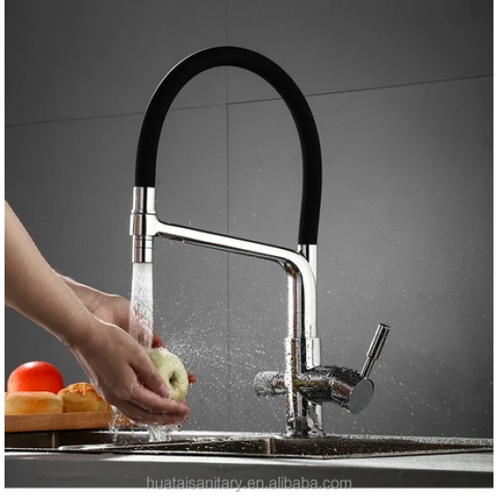 Τριοδη Μπαταρια Κουζινας Chrome -Μαυρο Angiollo 