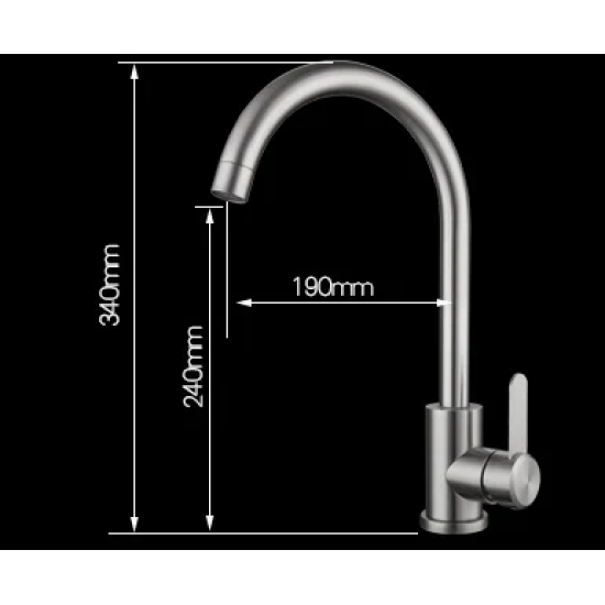 Αναμεικτικη Μπαταρια Κουζινας INOX Stainless 304 Riello