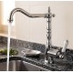 Μπαταρία Κουζίνας Chrome-Λευκό Brass Antique Retro Bonken HT-1687