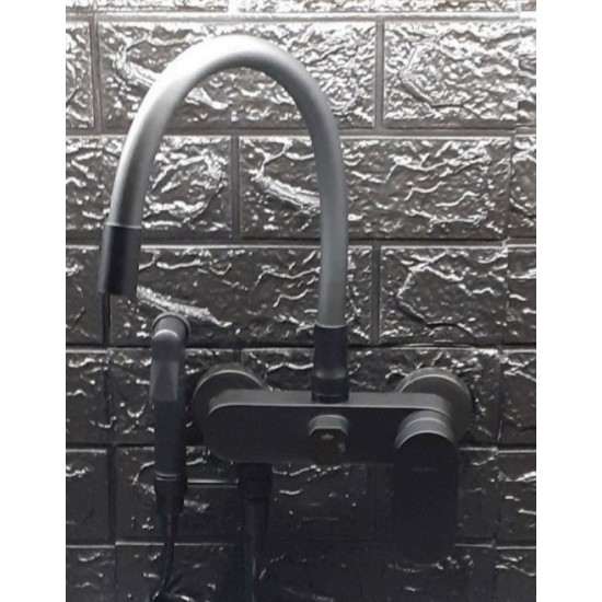 Μπαταρία Κουζίνας Σπαστή Μαύρο-Γκρι Bonken HT-1788