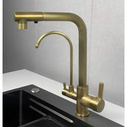 Τρίοδη Bronze Μπαταρία Κουζίνας Ντουζ Bonken HT-1991