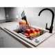 Μπαταρια Κουζινας 304 stainless steel ΜΑΥΡΟ