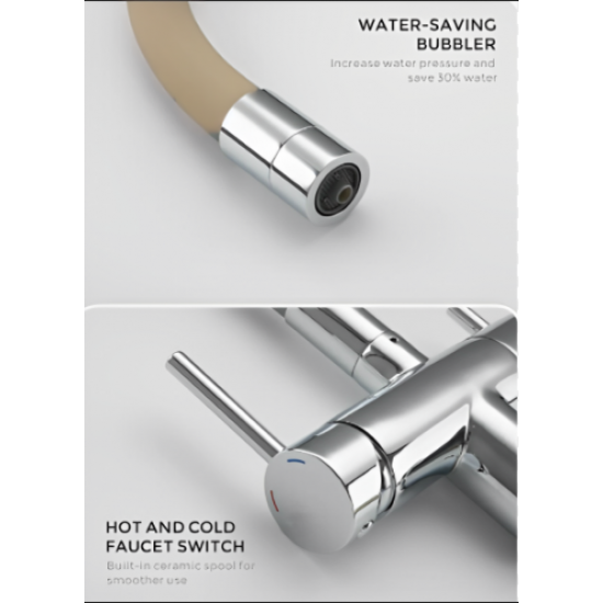 Τρίοδη Μπαταρία Σπαστή Μπεζ-Chrome Bonken ST-082917BC