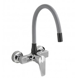 Βρύση Τοίχου Chrome-Γκρι Σπαστή Bonken HT-4504