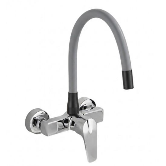 Βρύση Τοίχου Chrome-Γκρι Σπαστή Bonken HT-4504