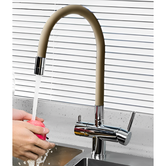 Τρίοδη Μπαταρία Σπαστή Μπεζ-Chrome Bonken ST-082917BC