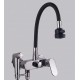 Βρύση Τοίχου Μαύρο-Chrome Σπαστή Nτους Bonken HT-5200
