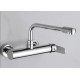Επιτοίχια Βρύση Κουζίνας Chrome Χαμηλή Full Brass Bonken HT-6125