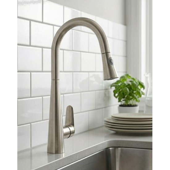 Μπαταρία Κουζίνας Inox Mat Ντους Bonken HT-7001