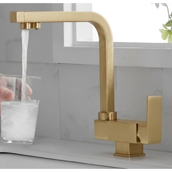 Τρίοδη Μπαταρία Κουζίνας Gold Σπαστή Bonken HT-7004