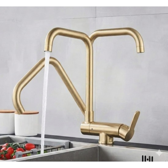 Βρύση Κουζίνας Gold Σπαστή Bonken HT-9012