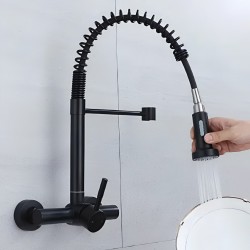 Επιτοίχια Μπαταρία Κουζίνας Σπαστή Inox Μαύρη Bonken HT-8090