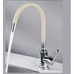 Μπαταρία Κουζίνας Σπαστή Inox Chrome-Μπεζ Bonken HT-411