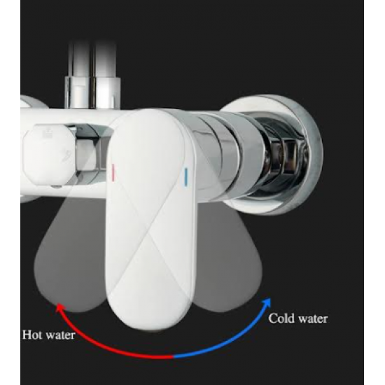 Επιτοίχια Βρύση Κουζίνας Σπαστή Chrome-Λευκό Σιλικόνης Bonken HT-1813