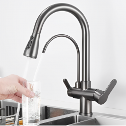 Τρίοδη Μπαταρία Κουζίνας Gun Grey Bonken HT-1664G