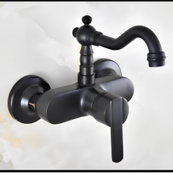 Επιτοίχια Μπαταρία Χαμηλή Antique Μαύρη Bonken HT-1809