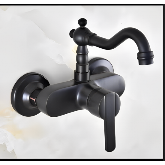 Επιτοίχια Μπαταρία Χαμηλή Antique Μαύρη Bonken HT-1809