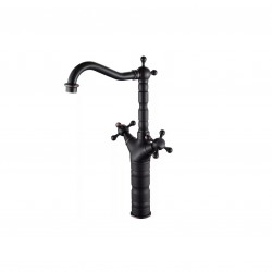 Σετ βρύσης νεροχύτη TRENDY S, τοποθέτηση σε πάγκο + αντικέ μαύρη βαλβίδα αποστράγγιση