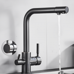 Τρίοδη Μπαταρία Κουζίνας Μαύρο-Bronze Stocco ST-0103