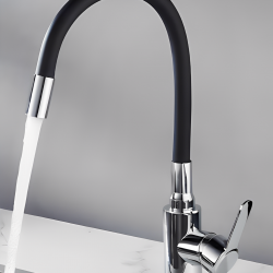Μπαταρία Κουζίνας Σπαστή Inox Chrome-Μαύρη Bonken HT-410 Μπαταρία Κουζίνας Σπαστή Inox Chrome-Μαύρη Bonken HT-410