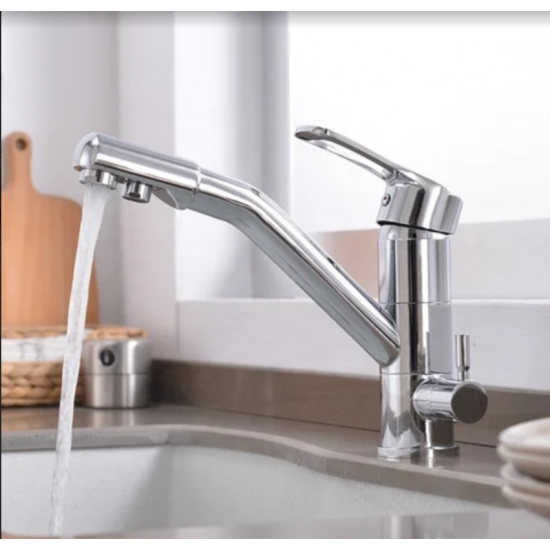 Τρίοδη Μπαταρία Κουζίνας Χαμηλή Chrome Bonken HT-2525