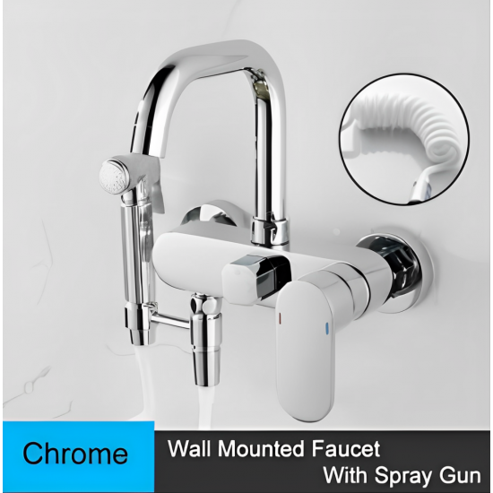 Επιτοίχια Μπαταρία Κουζίνας Chrome Χαμηλή Bonken HT-1261