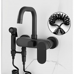 Επιτοίχια Μπαταρία Κουζίνας Μαύρη Χαμηλή Bonken HT-1265