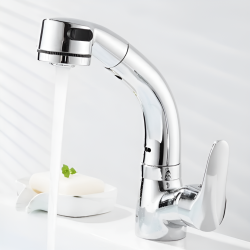 Μπαταρία Νιπτήρος με Συρόμενο Ντουζ Chrome Bonken HT-6211 Μπαταρία Νιπτήρος με Συρόμενο Ντουζ Chrome Bonken HT-6211