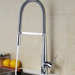 Μπαταρία Κουζίνας Ψηλή Σπαστή Chrome Bonken HT-9124