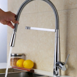 Μπαταρία Κουζίνας Ψηλή Σπαστή Chrome Bonken HT-9124