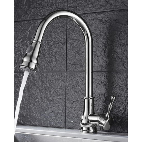 Μπαταρία Κουζίνας Chrome Antigue με συρόμενο ρουξούνι ZT560