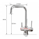 Τρίοδη Μπαταρία Κουζίνας Χαμηλή Chrome Bonken HT-3005