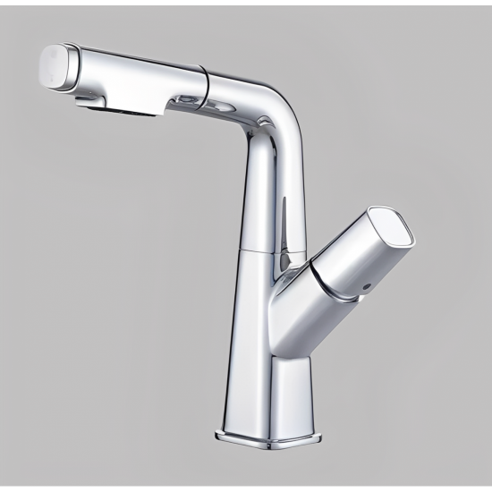 Μπαταρία Κουζίνας Chrome Χαμηλή Ντουζ Bonken HT-4086