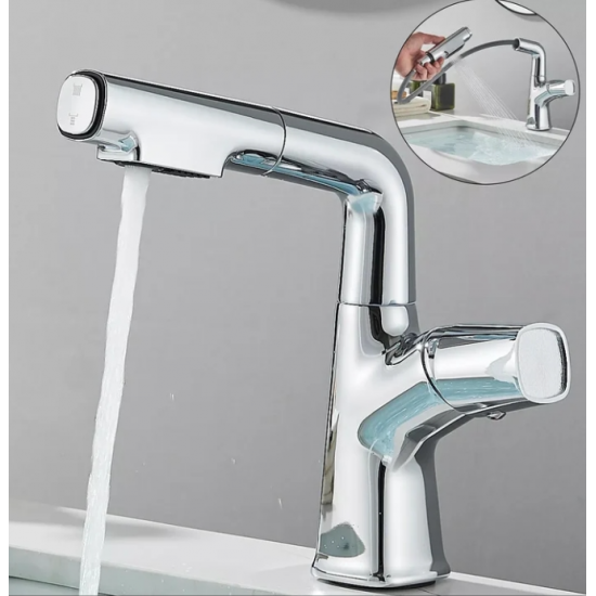 Μπαταρία Κουζίνας Chrome Χαμηλή Ντουζ Bonken HT-4086